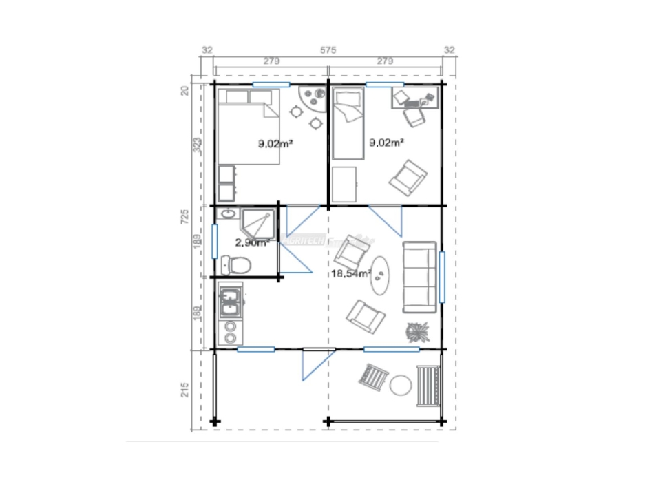 Cottage "Madonna di Campiglio" cm 575x940 Agritech Store