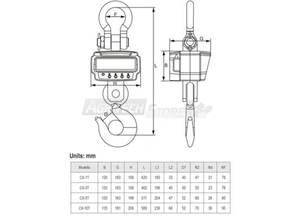 Dinamometro Elettronico Multifunzione CX Agritech Store