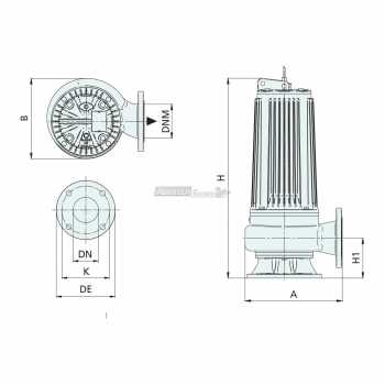 Elettropompa Professionale sommersa acque luride PROFI 65 - 5.5 Agritech Store