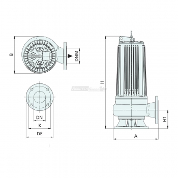 Elettropompa Professionale sommersa acque luride PROFI 85 - 7.5 Agritech Store