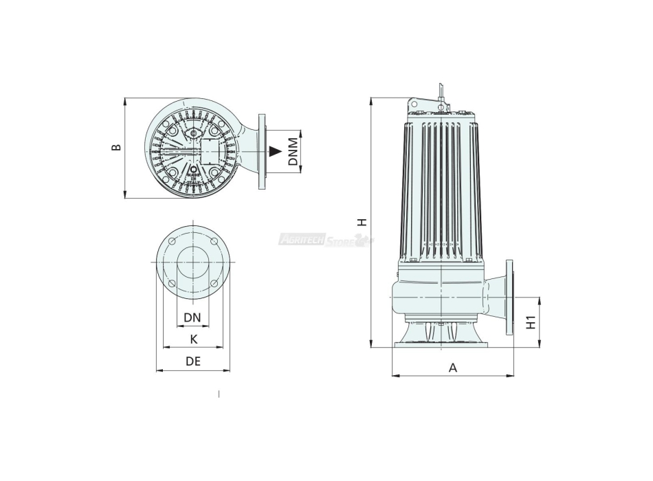 Elettropompa Professionale sommersa acque luride PROFI 85 - 7.5 Agritech Store
