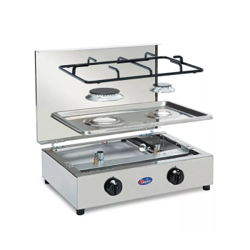 Fornello Campeggio a Gas 2 Fuochi in Inox - 200ACCGP Agritech Store