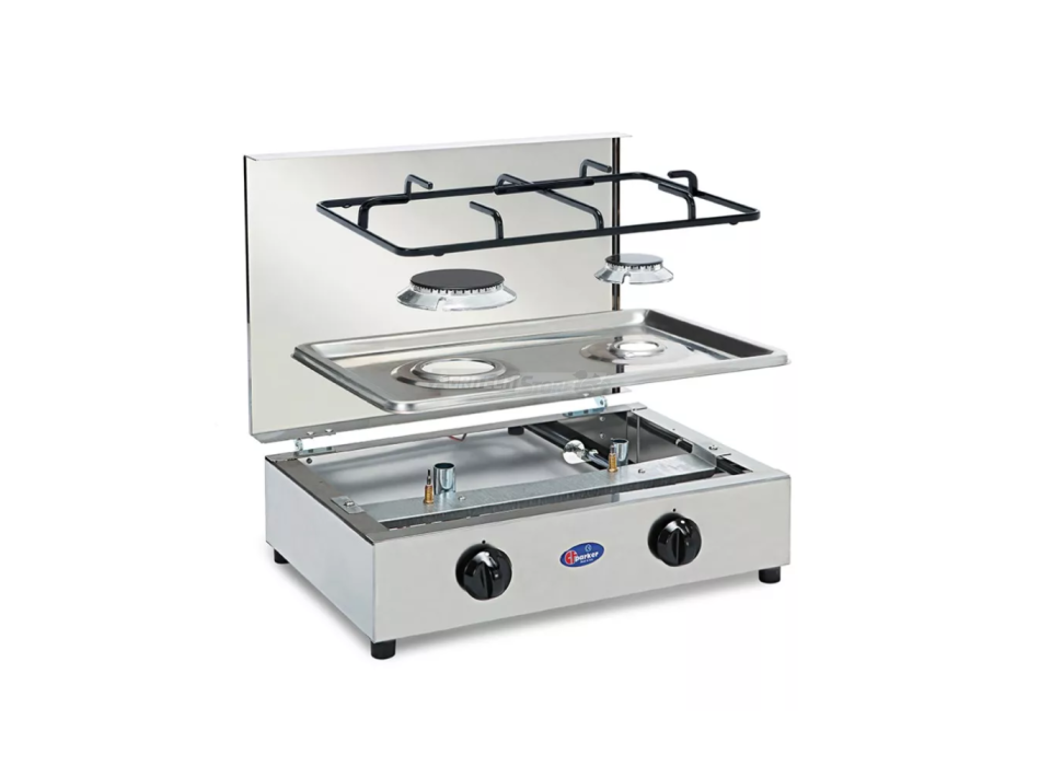 Fornello Campeggio a Gas 2 Fuochi in Inox - 200ACCGP Agritech Store