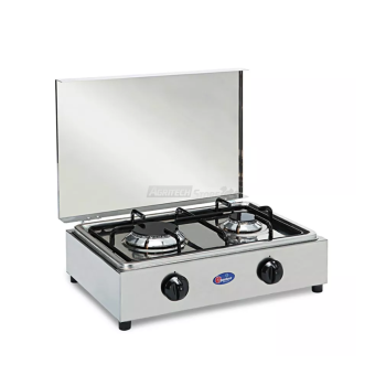Fornello Campeggio a Gas 2 Fuochi in Inox - 200ACCGP Agritech Store