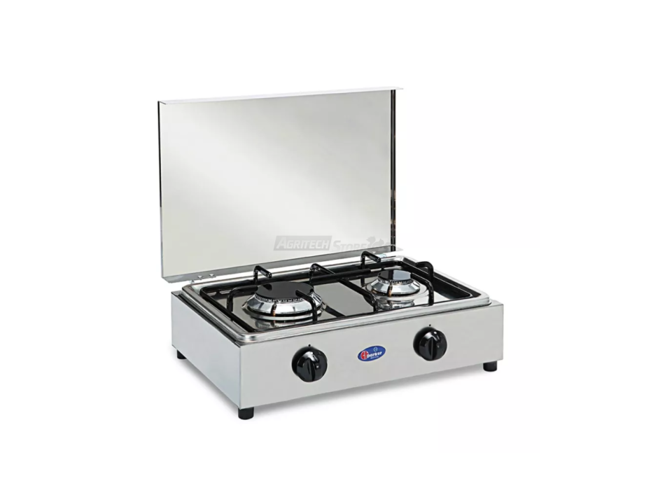Fornello Campeggio a Gas 2 Fuochi in Inox - 200ACCGP Agritech Store