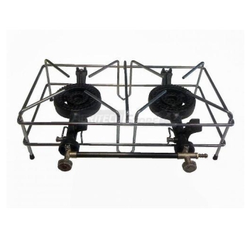 Fornellone Europa in filo cromato 2 fuochi a Gas da esterno c/term. Agritech Store