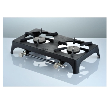 Fornellone a Gas in ghisa verniciato da esterno 5 Kw 2 fuochi con termocoppia Agritech Store