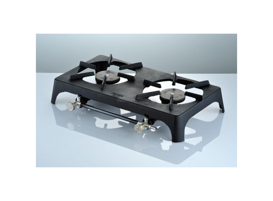 Fornellone a Gas in ghisa verniciato da esterno 5 Kw 2 fuochi Agritech Store