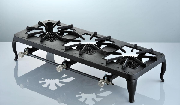 Fornellone A Gas Kemper In Ghisa - 3 Bruciatori, 8.6Kw, Portatile Per Outdoor E Campeggio - Foto 9