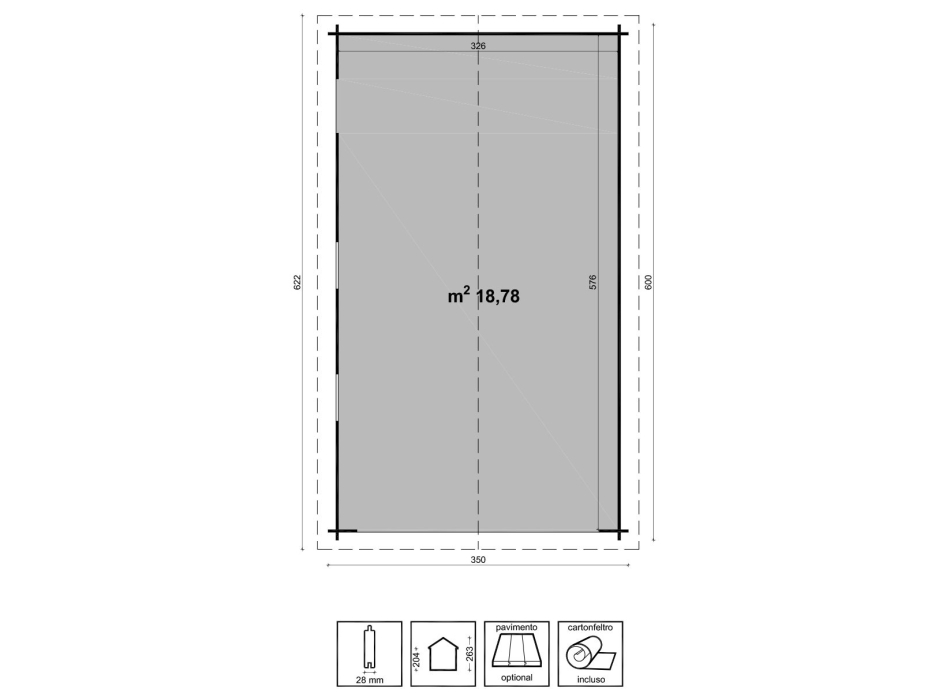 GARAGE CM. 350X600 Agritech Store