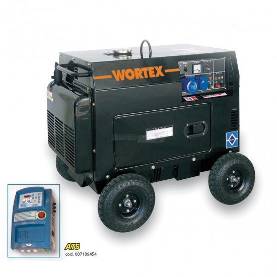 Generatore Monofase Diesel Wortex Hw 5000 E Kw 45 Motore Hailin