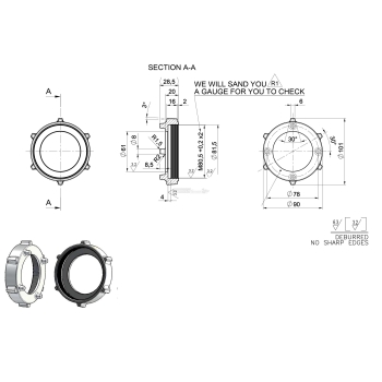 GHIERA per Tritacarne Reber TC 12 Agritech Store