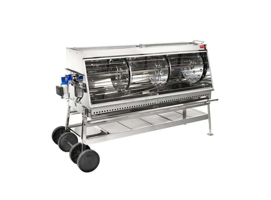 Girarrosto professionale in Acciaio Inox cm.120 a 16 Lance Agritech Store