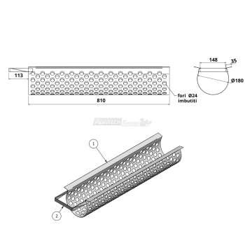 Griglia per pigiadiraspatrice "Rossignola"  Agritech Store