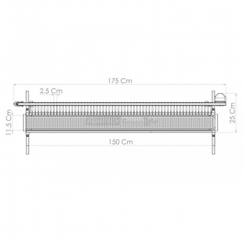 Grill Giraspiedini & Arrosticini Tecnoroast da 60 pezzi Single Agritech Store