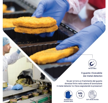 Guanto In Nitrile Detectabile senza polvere Derma Metal Man Agritech Store