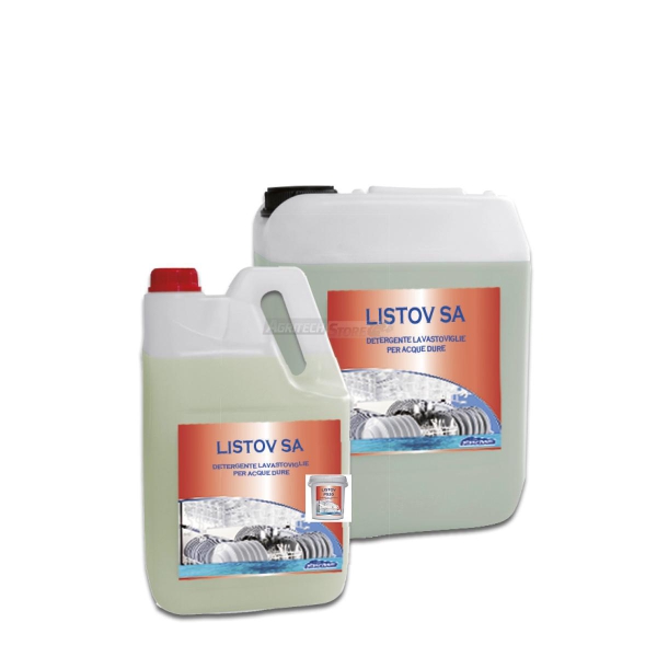 LISTOV SA - Detergente professionale Lavastoviglie per acque dure Tanica da 12 Kg. Agritech Store
