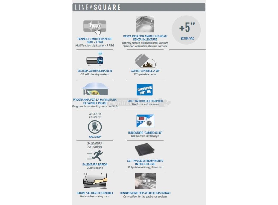 Macchina Confezionatrice Sottovuoto a Campana da banco Square 400-B Agritech Store