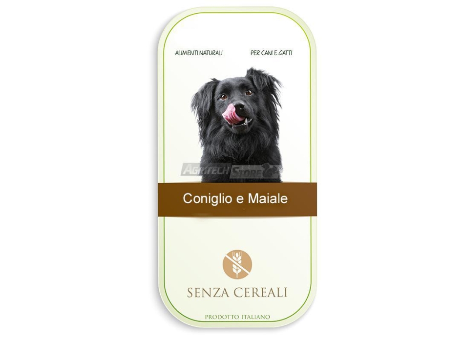 Mangime per Cani senza Cereali Coniglio e Maiale 20 Kg. con Erbe Officinali Agritech Store