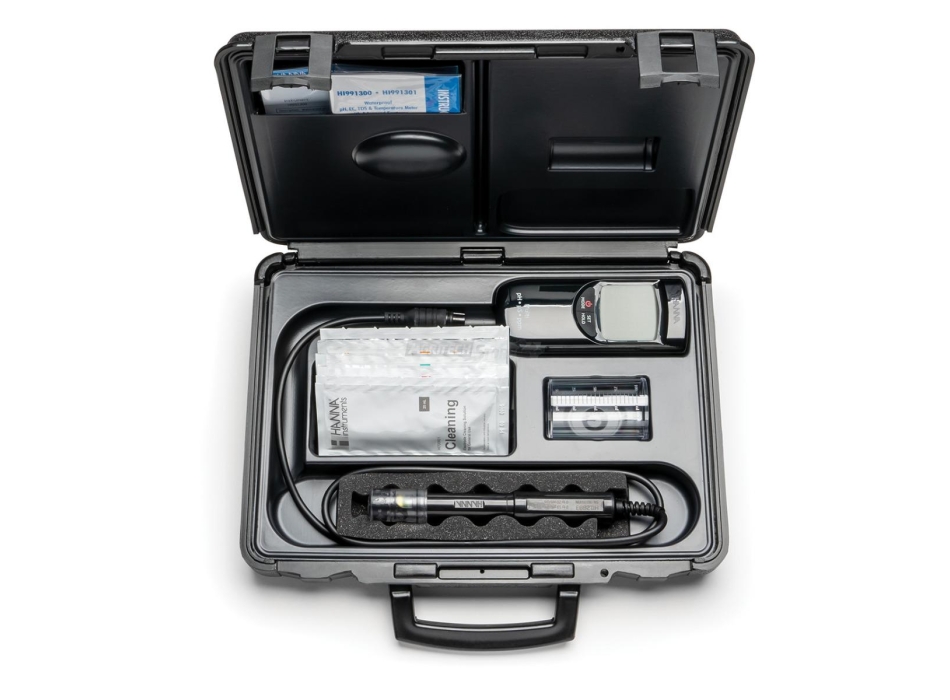 Misuratore portatile di Hanna di ph-EC-TDS a tenuta stagna (scala bassa)  Agritech Store