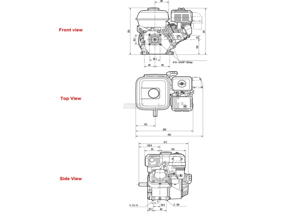 Motore Loncin a Benzina 6,5 HP G200F Agritech Store