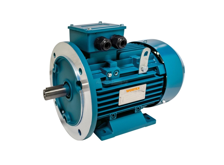 Motore elettrico monofase alluminio con base con flangia  Agritech Store