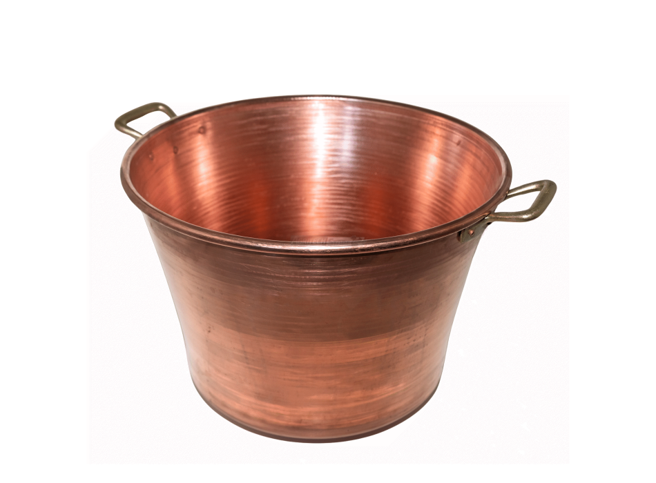 Paiolo - Caldera in Rame da 55 Litri 2 Manici | tipo 2 Agritech Store