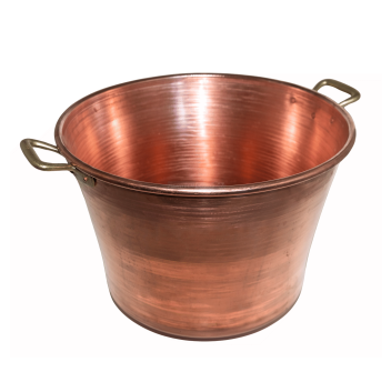 Paiolo - Caldera in Rame da 65 Litri a 2 manici| Tipo manico 2 Agritech Store