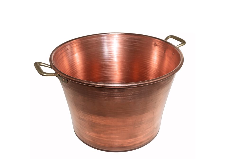 Paiolo - Caldera in Rame da 65 Litri a 2 manici| Tipo manico 2 Agritech Store