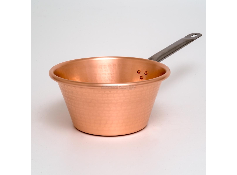 Paiolo rame 4 litri Ø24 fondo piano induzione Agritech Store