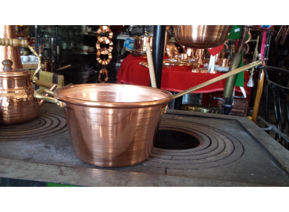Paiolo rame fondo piatto 22|24|26 cm  Agritech Store