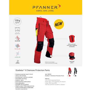 Pantalone GLADIATOR 2 SCHNITTSCHUTZHOSE Agritech Store