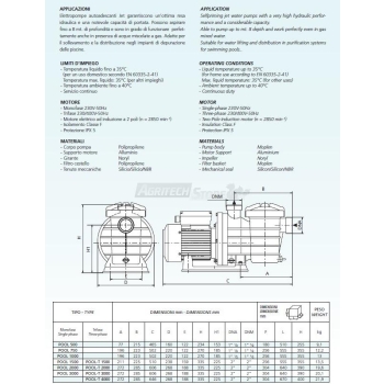 Pompa per piscina Wortex - modelli con potenza varia Agritech Store