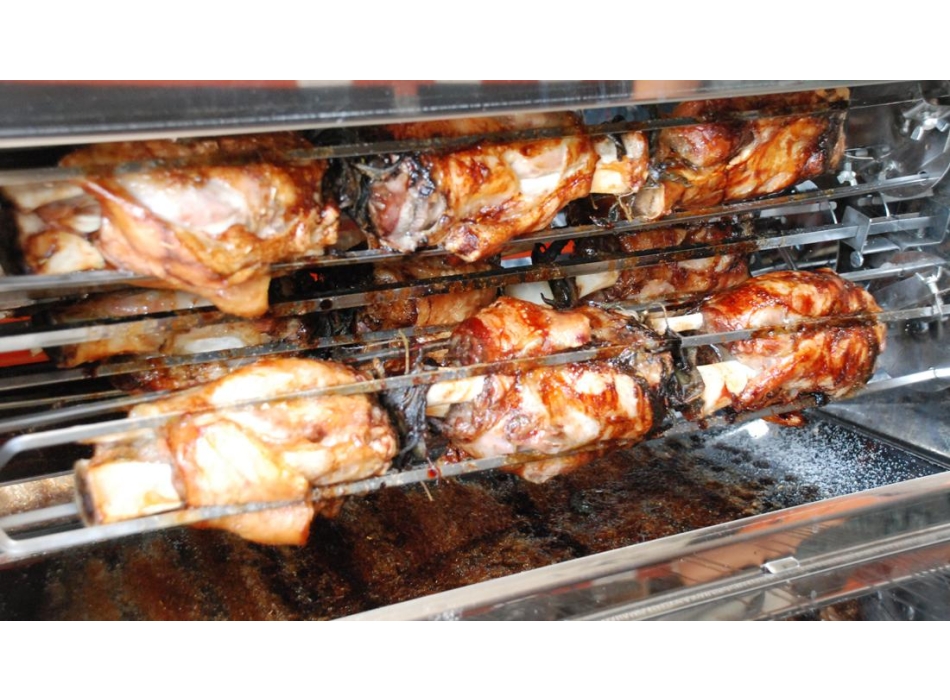 Portastinchi e Galletti Kit per Girarrosto da 120 cm a 16 Lance Agritech Store