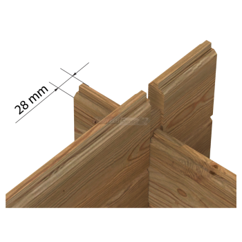 Rita – Casetta da Giardino in Legno di Abete Marrone 300X300cm Agritech Store