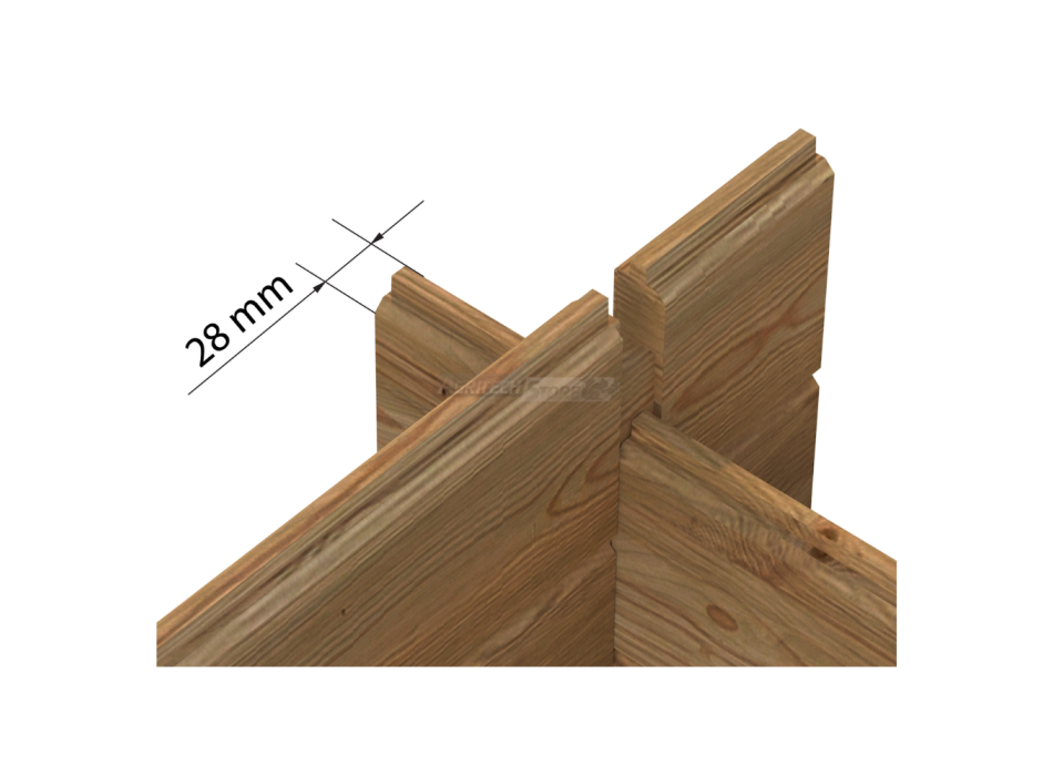 Rita – Casetta da Giardino in Legno di Abete Marrone 300X300cm Agritech Store