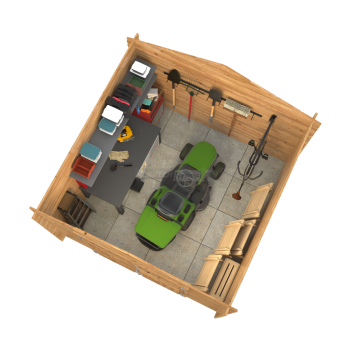 Rita – Casetta da Giardino in Legno di Abete Marrone 300X300cm Agritech Store