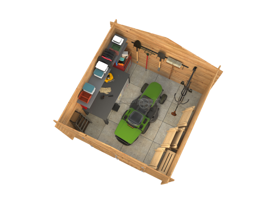 Rita – Casetta da Giardino in Legno di Abete Marrone 300X300cm Agritech Store