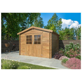 Rita – Casetta da Giardino in Legno di Abete Marrone 300X300cm Agritech Store