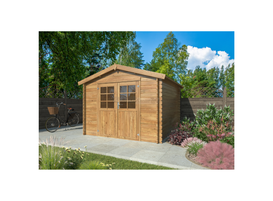 Rita – Casetta da Giardino in Legno di Abete Marrone 300X300cm Agritech Store