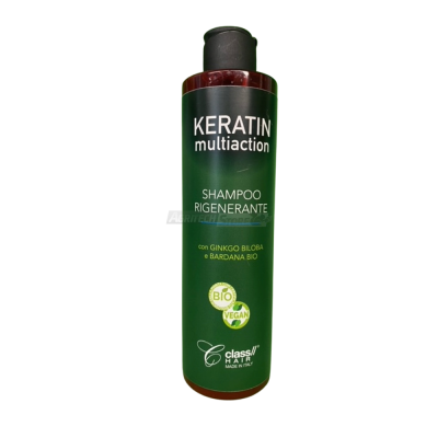 Shampoo rigenerante - Keratin multiaction con gingko biloba e bardana bio