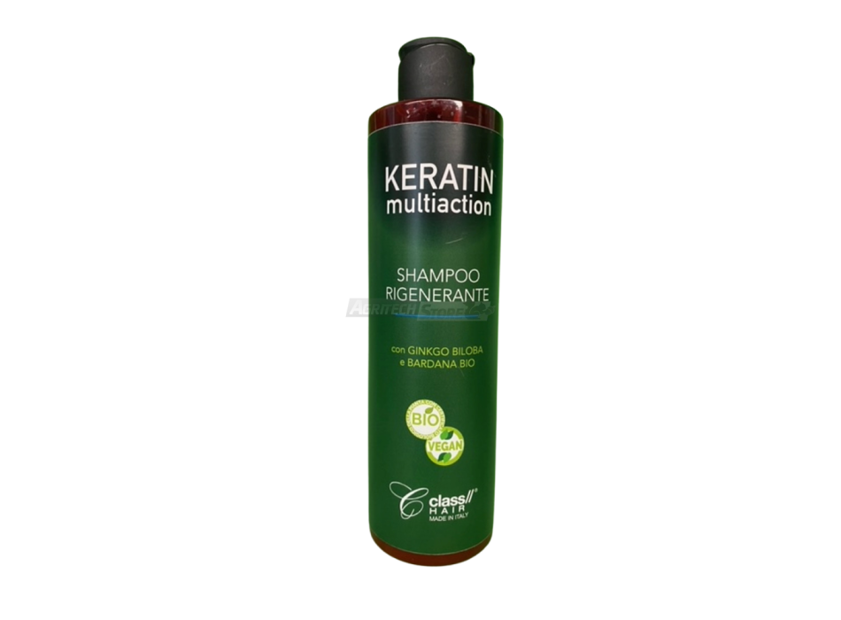 Shampoo rigenerante - Keratin multiaction con gingko biloba e bardana bio Agritech Store