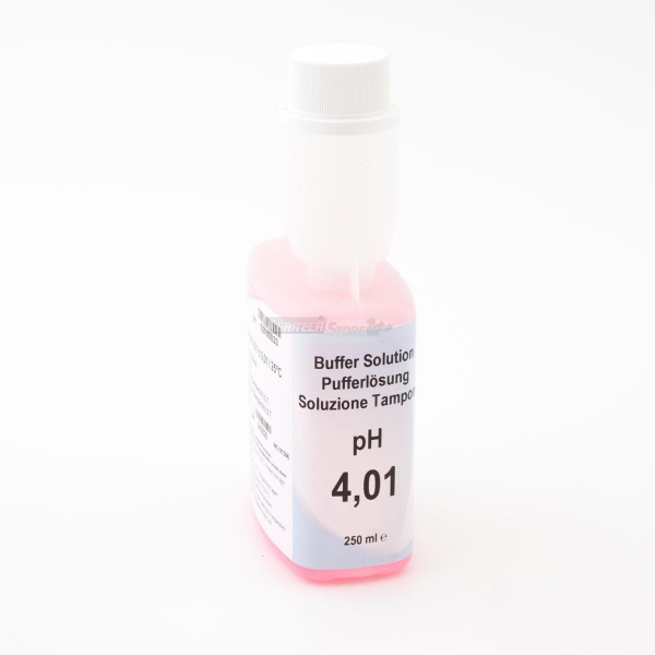 Soluzione tampone pH 4 per pHmetri Rosso 250 ml. Agritech Store