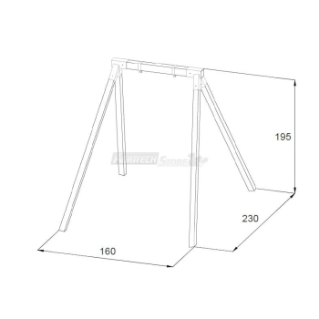 Struttura gioco altalena singola con seduta Agritech Store