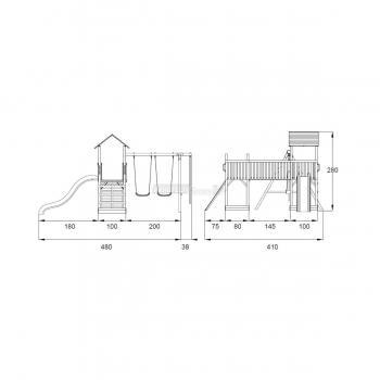 Struttura gioco a torre doppia Agritech Store