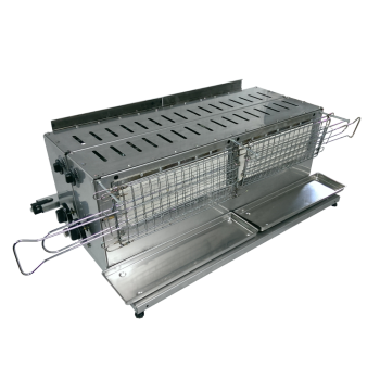 Tecnoroast TGPD-60 Double Gas Pro – Grill Automatico Professionale a Gas per 60 Arrosticini Agritech Store