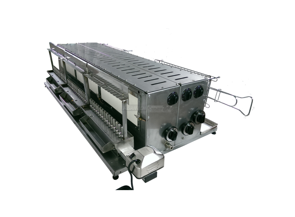 Tecnoroast TGPD-90 Double Gas Pro – Grill Automatico Professionale a Gas per 90 Arrosticini Agritech Store