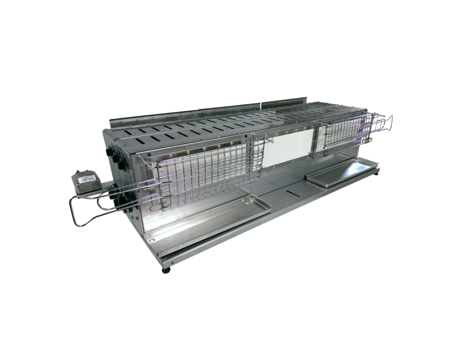 Tecnoroast TGPD-90 Double Gas Pro – Grill Automatico Professionale a Gas per 90 Arrosticini Agritech Store