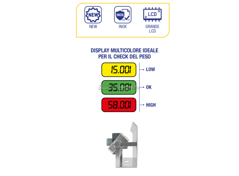 Transpallet pesatore TPKS in Acciaio Nichelato portata 2000 Kg Agritech Store