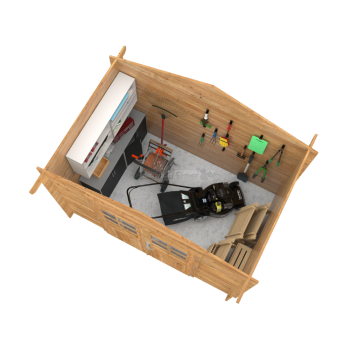 Valentine A – Casetta da Giardino in Legno di Abete Marrone 296x200cm Agritech Store